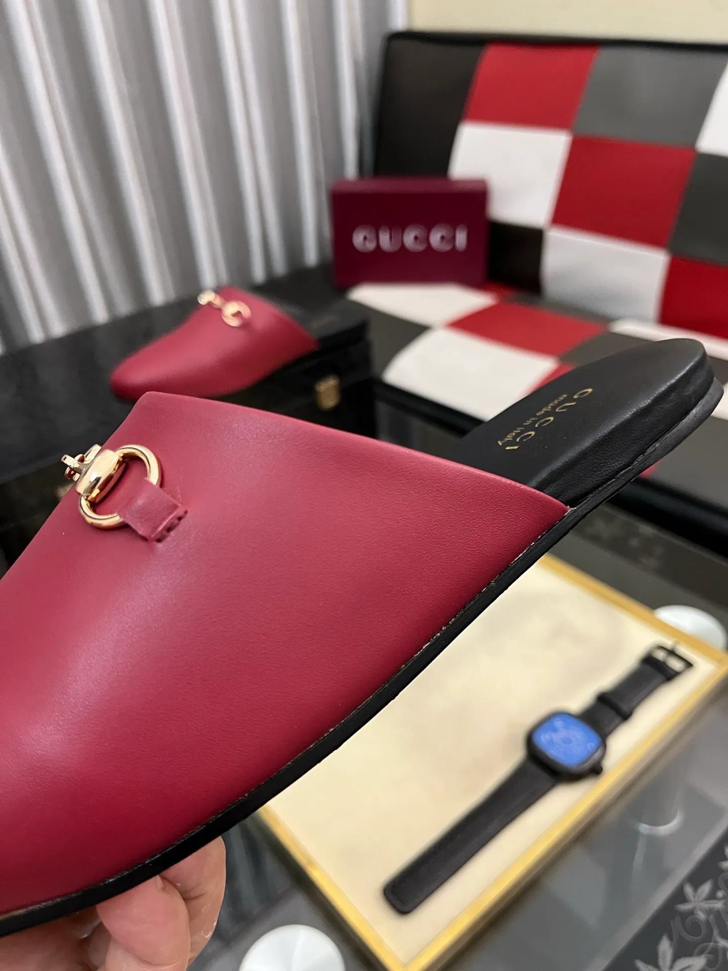Men's shoes 💰480⌚️⌚️[Gucci] 2024 new season half-slip men's shoes, made of Italian imported first-layer frosted cowhide➕sheepskin lining, original hardware buckle, original combination wear-resistant outsole, real shot 🎬 Very comfortable on the feet, size 36-44